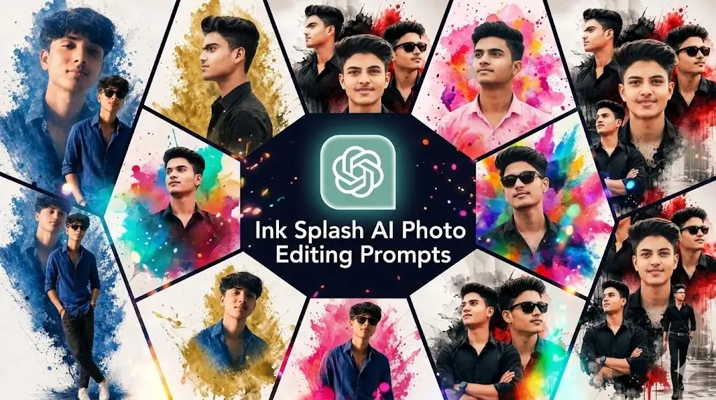 Ink Splash AI Photo Editing Prompts