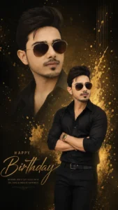 Black & Gold Birthday Poster