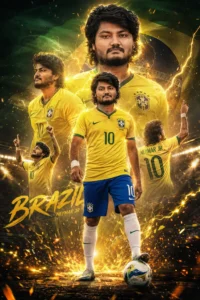 Brazil Electric Football Wallpaper