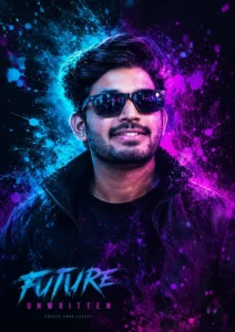 Neon Splash Poster
