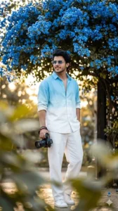 Blue Bougainvillea DSLR Portrait