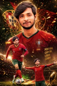 Golden Superstar Portugal Football Magazine Cover