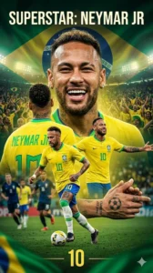 Neymar style superstar player concept using Brazil Football AI Prompts