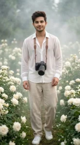 White Rose Garden Portrait