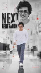 Next generation futuristic AI photo prompts 3D portrait
