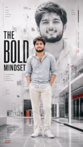 The bold mindset dark studio lighting editorial image