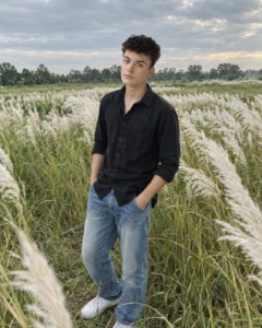 Portrait on a cloudy autumn afternoon