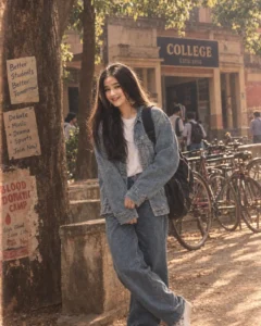 90s indian retro ai prompts college campus fashion